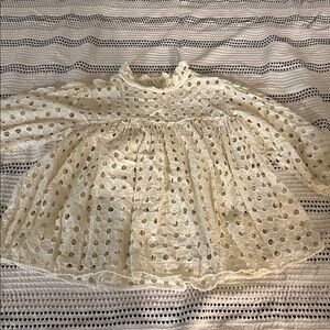 V.de.Vinster Cream Eyelet Babydoll top